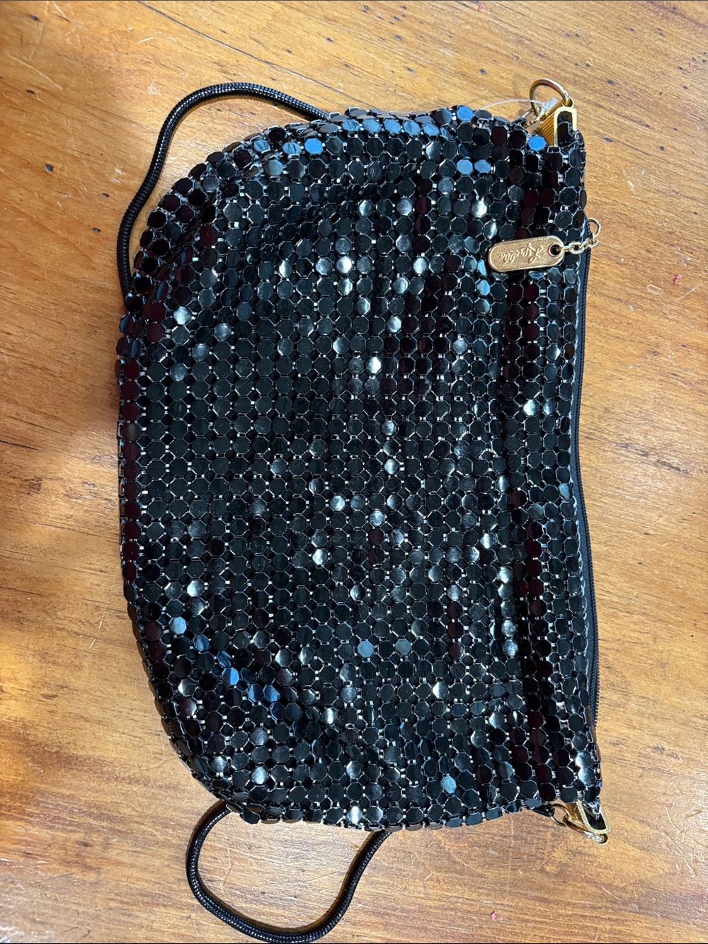 Vintage Lyrella black metal chainmail bag perfect condition